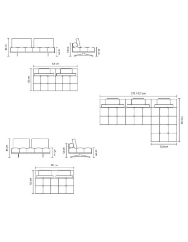 BORGHESE Corner Sofa Unit Homad