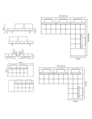 BORGHESE Corner Sofa Unit Homad