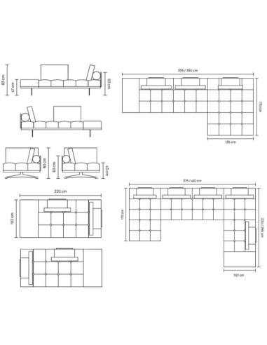 BORGHESE Corner Sofa Unit Homad