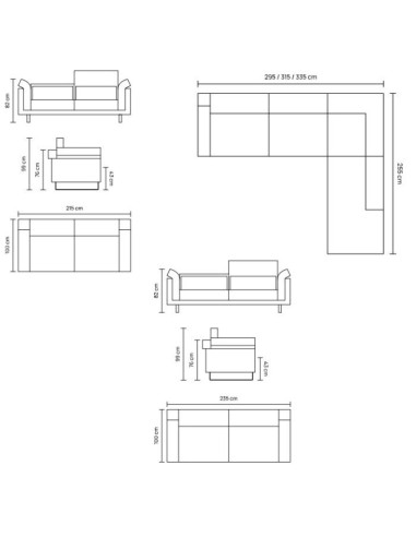 COSIMO Corner Sofa Unit Homad