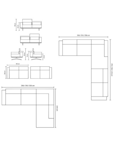 BALZAC Corner Sofa Unit Homad