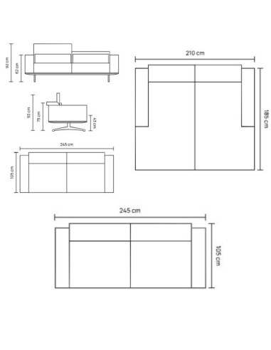 BALZAC Corner Sofa Unit Homad