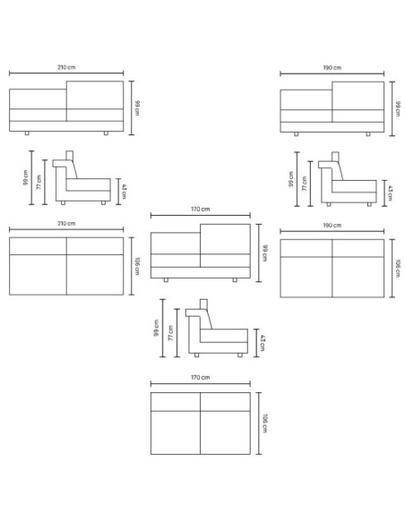 Γωνιακή Σύνθεση Καναπέ VERTIGO Homad