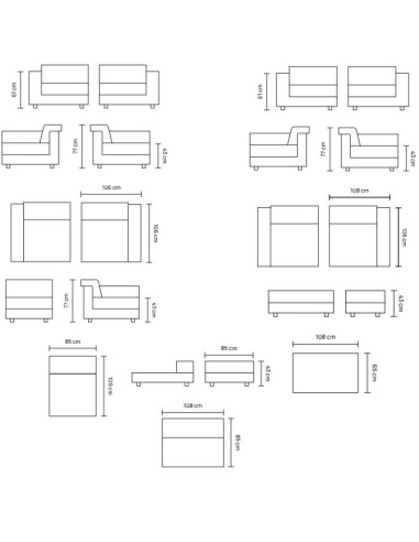 Γωνιακή Σύνθεση Καναπέ VERTIGO Homad