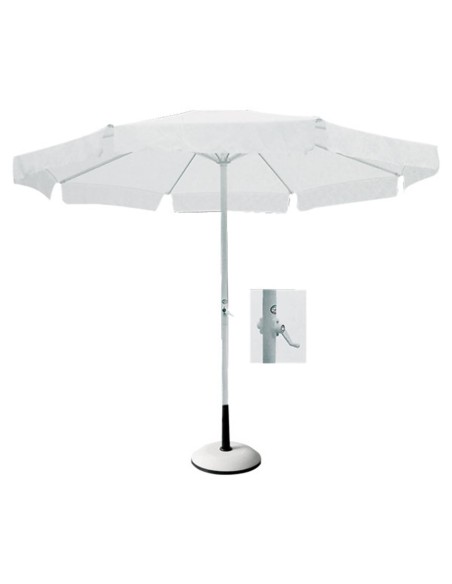 UMBRELLA 3x3m Alu White-Fabric White