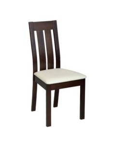 REGO Chair Dark Walnut/Pvc Εcru