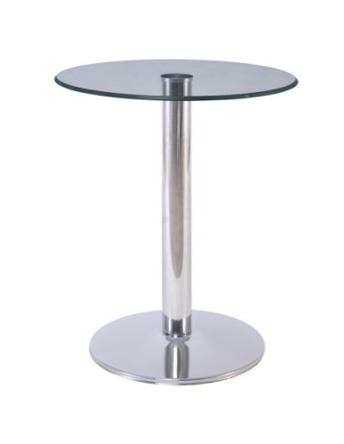 BITT Side Table D.60cm, Glass Clear
