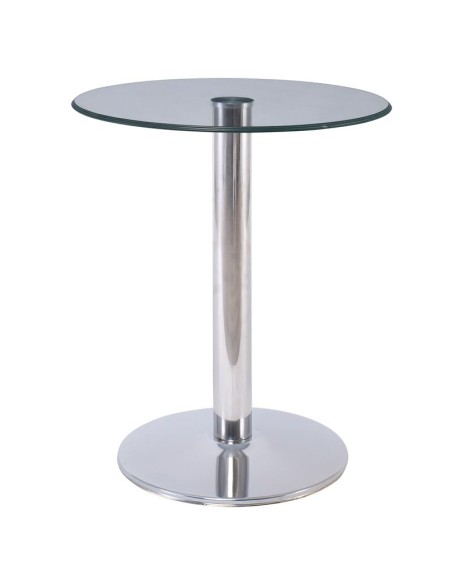 BITT Side Table D.60cm, Glass Clear