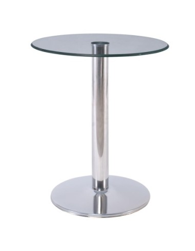 BITT Side Table D.60cm, Glass Clear