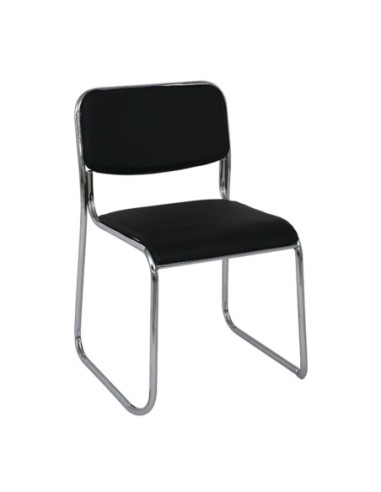 CAMPUS Chair-Chromed Frame-Black Hard...