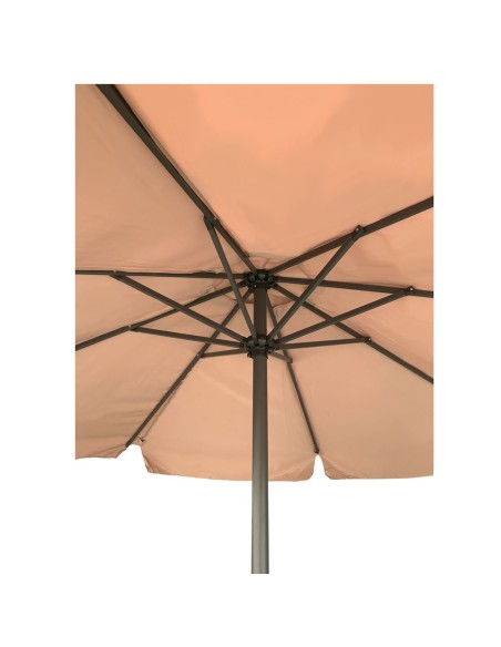 ΟΜΠΡΕΛΑ Αλουμινίου Σκελετός Ανθρακί, Ύφασμα Μπεζ