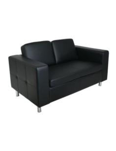 ALAMO 2-Seater Sofa Black Pu