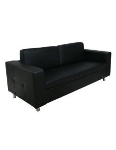 ALAMO 3-Seater Sofa Βlack Pu
