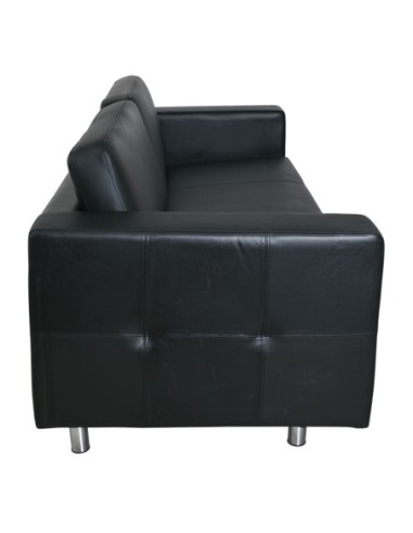 ALAMO 3-Seater Sofa Βlack Pu