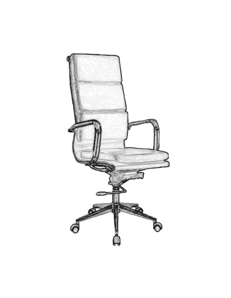 BF4800 Πολυθρόνα Διευθυντή Μέταλλο Χρώμιο - PU Μαύρο