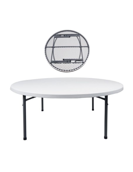 BLOW Catering Folding Table D.180cm White