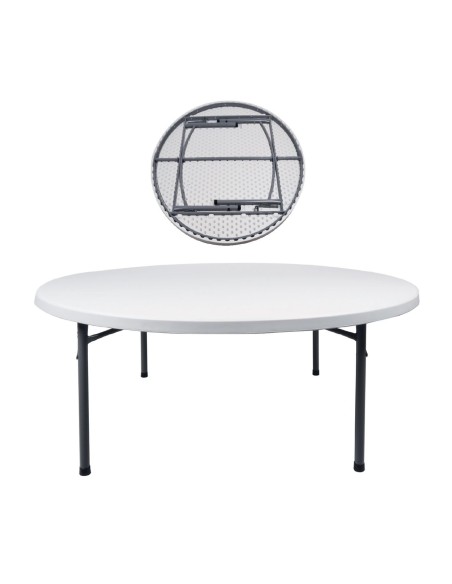BLOW Catering Folding Table D.180cm White
