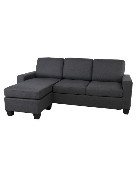 PORTLAND-W Καναπές Σαλονιού - Καθιστικού, Γωνία Αναστρέψιμη Ύφασμα Σκούρο Γκρι