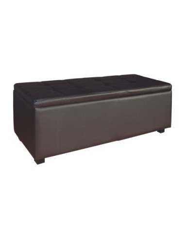 DENISE Storage Ottoman Pu Dark Brown...