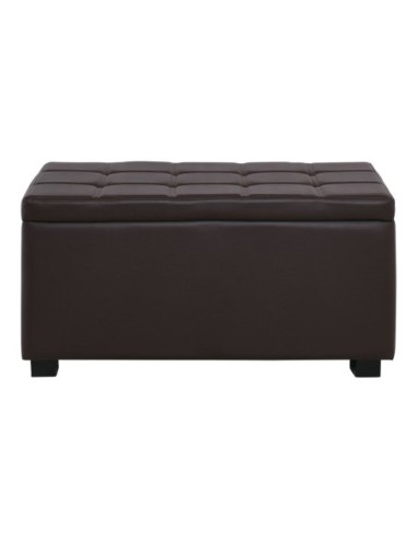 DENISE Storage Ottoman Pu Dark Brown...