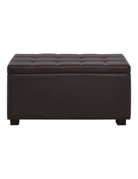 DENISE Storage Ottoman Pu Dark Brown 88x43x45cm