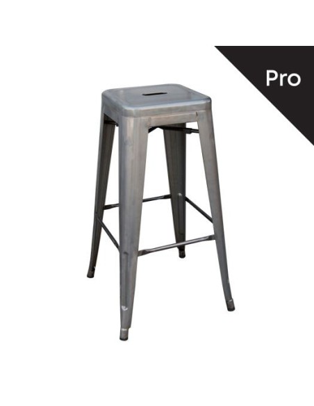 RELIX Σκαμπό Bar-Pro, Στοιβαζόμενο, Μέταλλο Βαφή Metal με Διακοσμητική Σκουριά