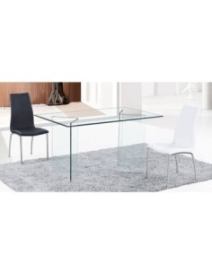 GLASSER Clear Dining Table 150x90x75cm