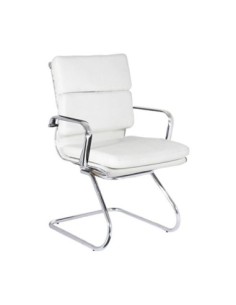 BF4800V Office Visitor Armchair White Pu