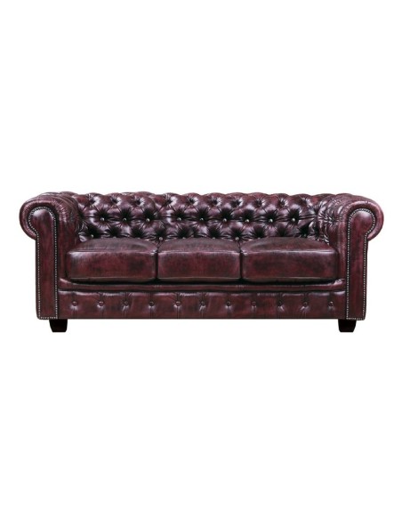 CHESTERFIELD Birmingham 3-S Leather Antique Red