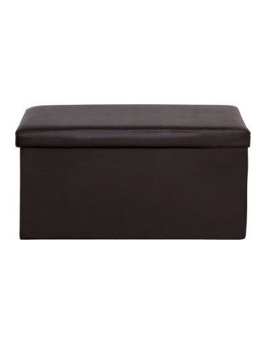 ORION Storage Ottoman Pu Dark Brown...