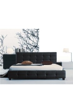 FIDEL Bed (for Mattress 160x200cm) Pu Black
