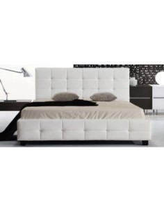 FIDEL Bed (for Mattress 160x200cm) Pu White