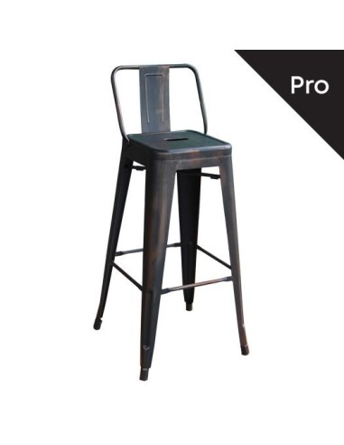 RELIX Bar Stool-Pro w-Back Metal...