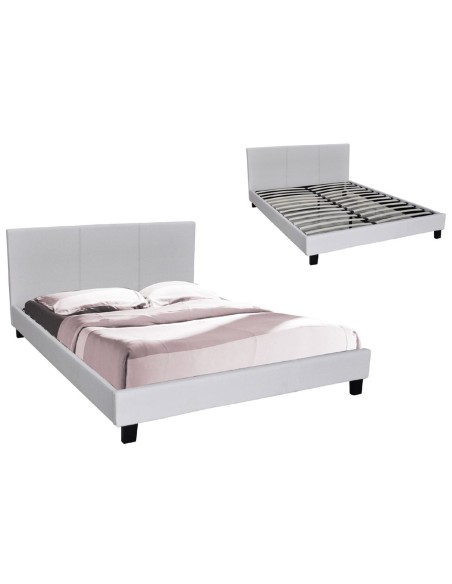 WILTON Bed (for Mattress 160x200cm) Pu White