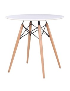 ART Wood Table D.80cm White