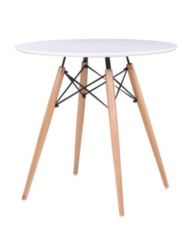 ART Wood Table D.80cm White