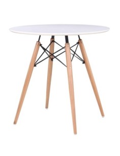 ART Wood Table D.80cm White 2