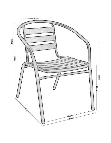 FUNKY Armchair Anthracite Metal-Aluminium