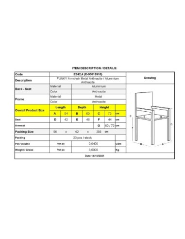 FUNKY Armchair Anthracite...