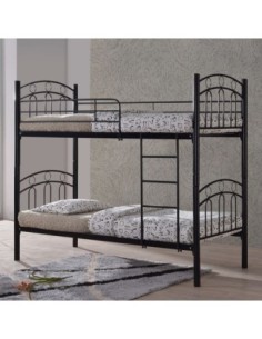 DECKER Double Deck Bed 90x200 Metal Black