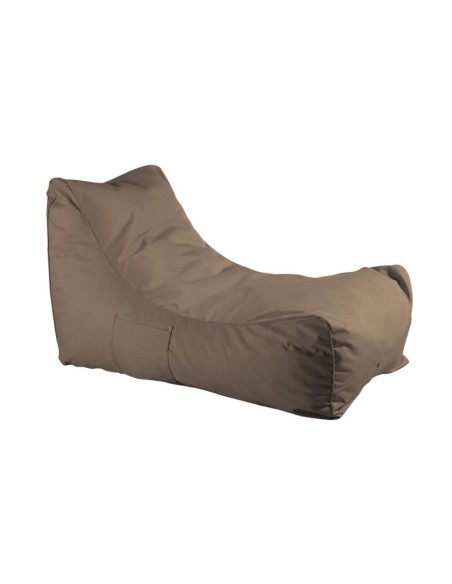 LAZY Πουφ Ανάκλιντρο Αδιάβροχο, Ύφασμα Καφέ