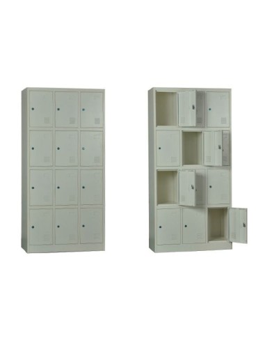 12-LOCKER Metal 90x40x185 White