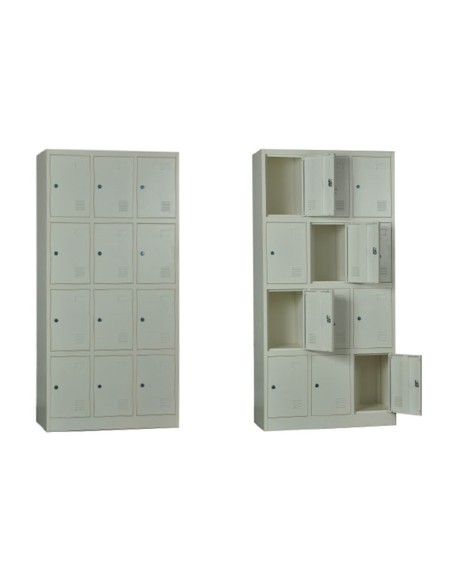 12-LOCKER Metal 90x40x185 White