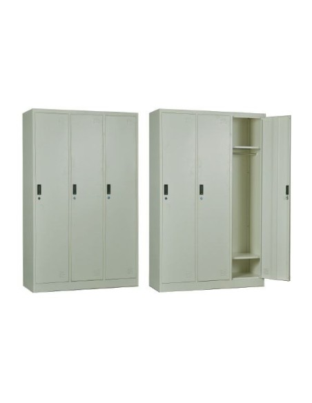 3-LOCKER Metal 115x45x185 White