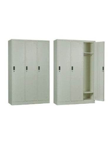 3-LOCKER Metal 115x45x185 White