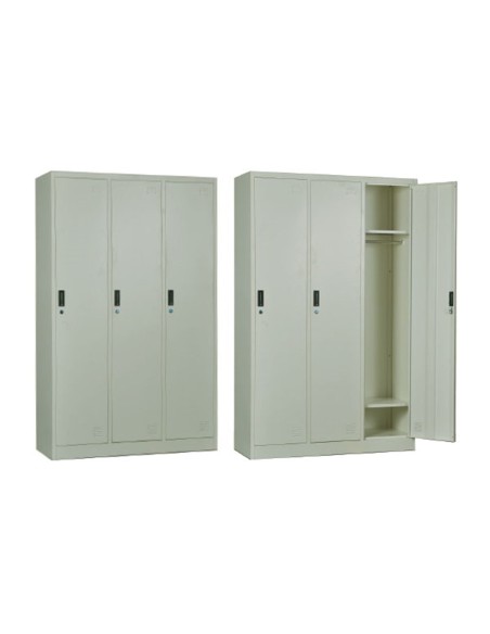 3-LOCKER Metal 115x45x185 White