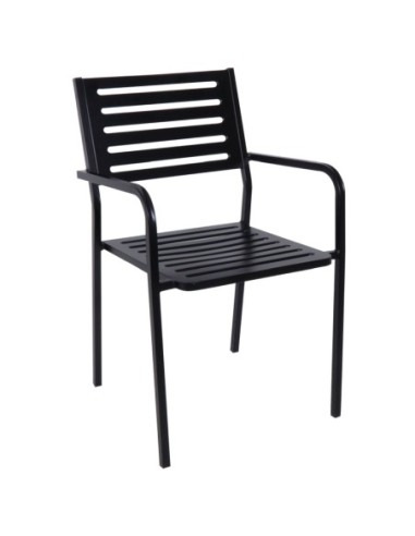 VERA Armchair Steel Black