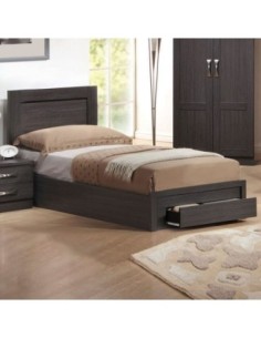 LIFE Bed With Drawer 90x200 Zebrano