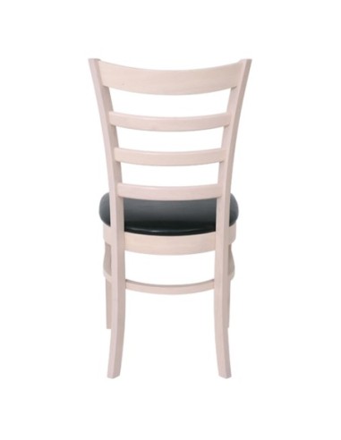 NATURALE Καρέκλα White Wash, Pu Μαύρο