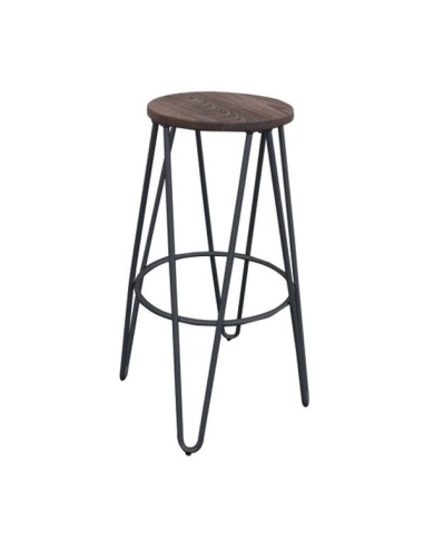 ARCO Wood Σκαμπό Bar, Μέταλλο Βαφή...